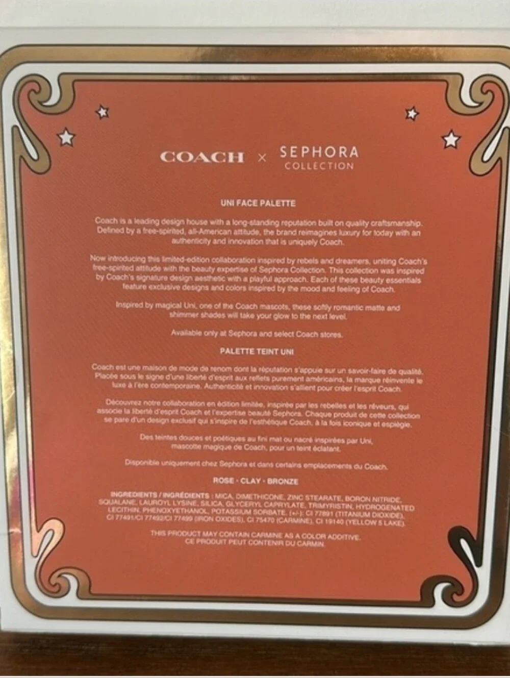 Coach x Sephora Limited Edition Unicorn Bag Charm, Mirror, & Palette NEW IN BOX